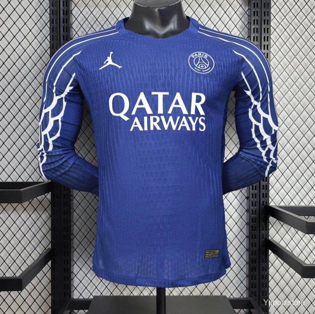 Camisola Manga Comprida FC Paris Saint-Germain 2024-25 Alternativa Azul Versão Jogador