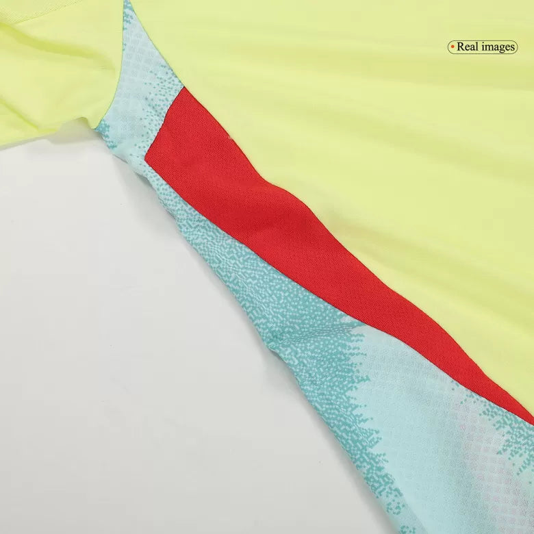Camisola Espanha 2024 Alternativa Amarela Versão Adepto OLMO #10