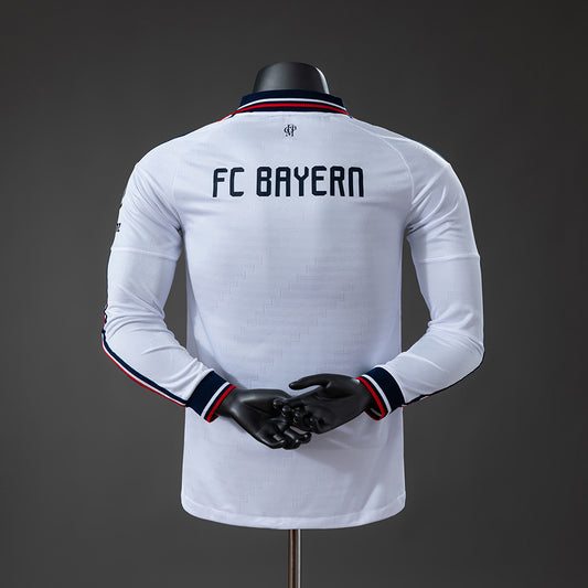 Camisola Manga Comprida FC Bayern Munique 2026-27 Alternativa Branca Versão Jogador
