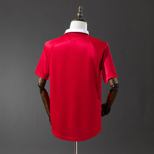 Camisola M-UNITED 1999-00 Principal Final UCL Versão Adepto