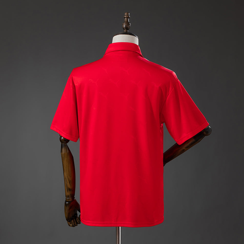 Camisola Atletico Madrid 1990-91 Alternativa Vermelha Versão Adepto