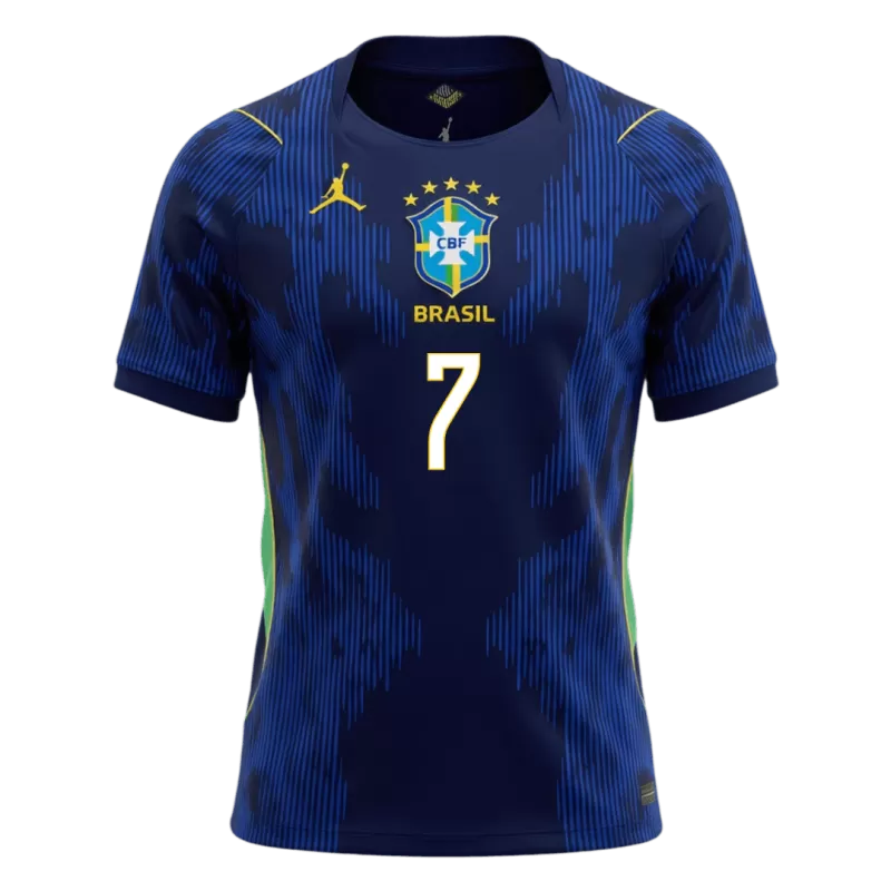Camisola Brasil 2026 Alternativa Azul Versão Adepto VINI JR. #7