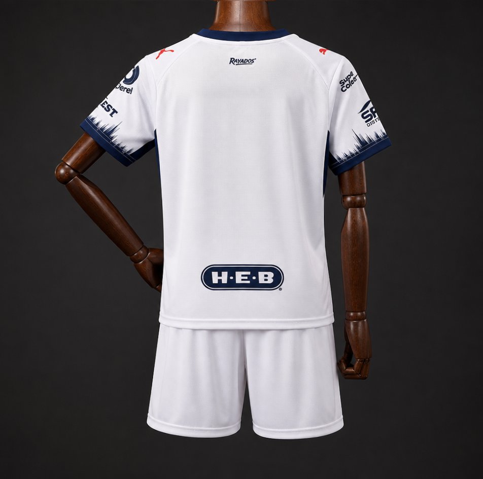 Kit Criança CF Monterrey 2026-27 Alternativo Branco