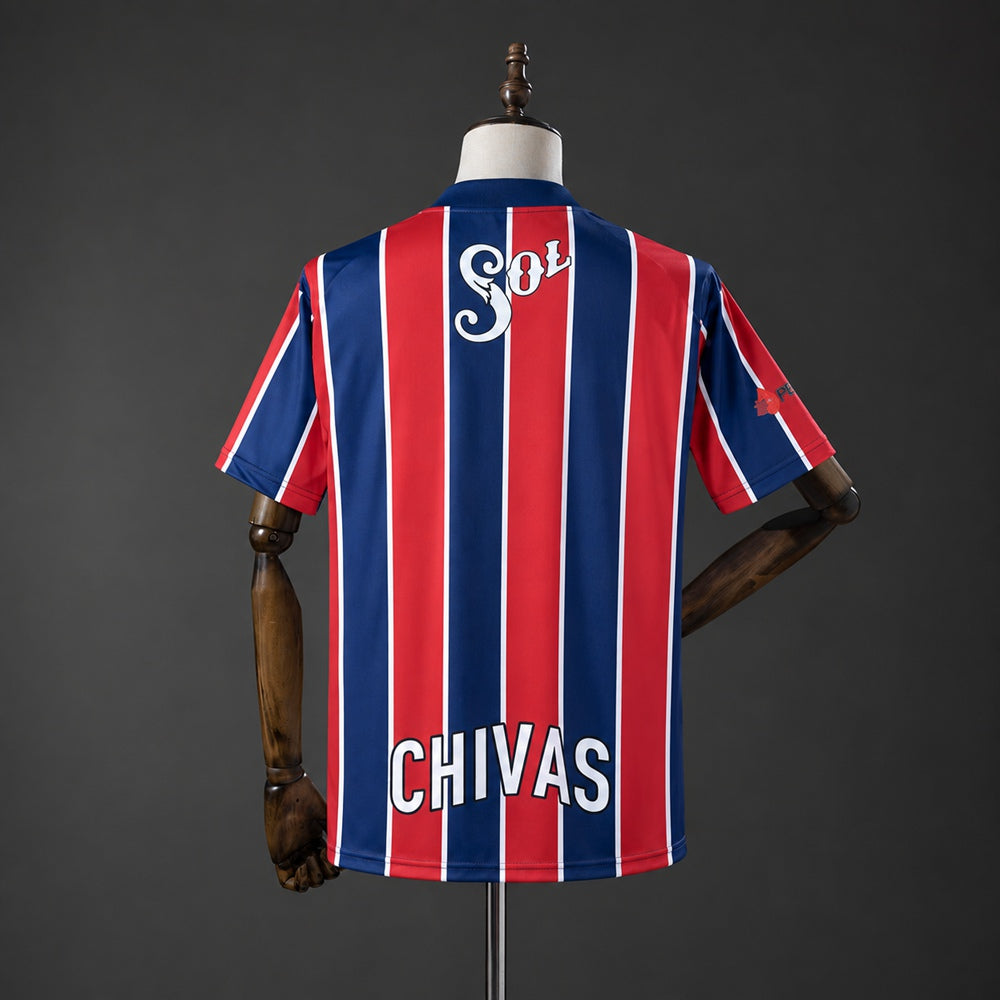 Camisola CD Chivas 1997-98 Alternativa Riscas Versão Adepto
