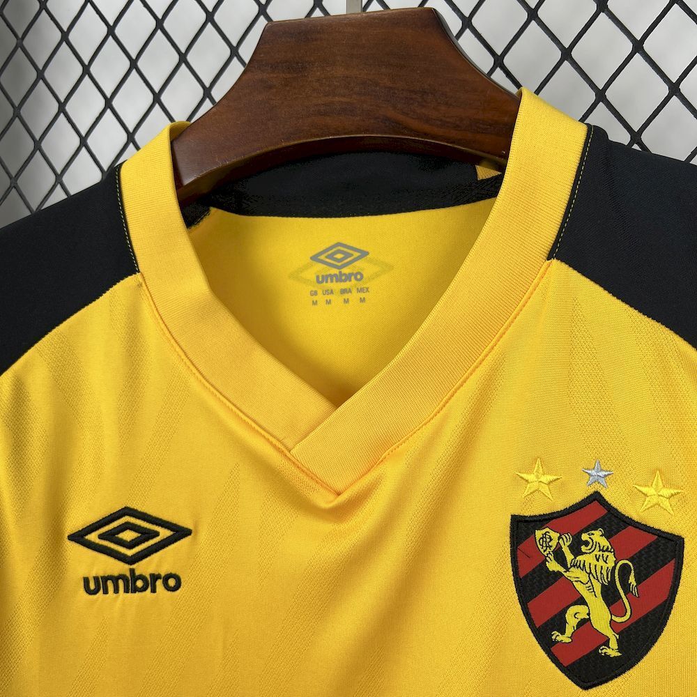 Camisola SC Recife 2025-26 Alternativa Amarela Lisa Versão Mulher