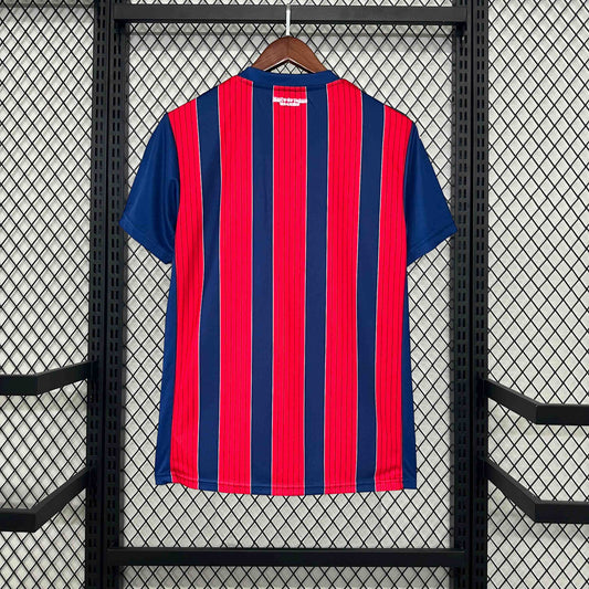 Camisola EC Bahia 2025-26 Alternativa Vermelha/Riscas Lisa Versão Adepto