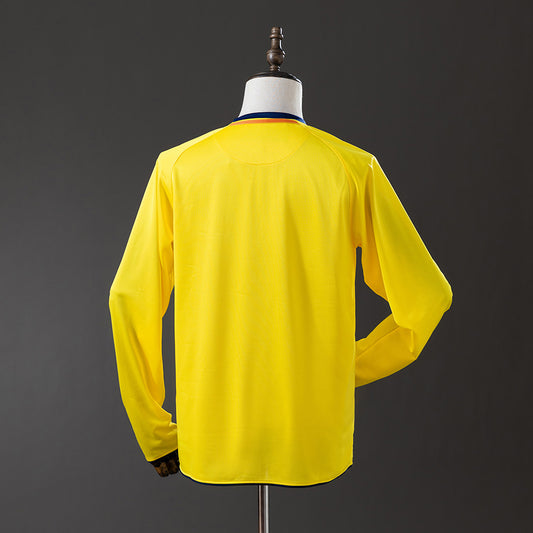 Camisola Manga Comprida FC Barcelona 2008-09 Alternativa Amarela Versão Adepto
