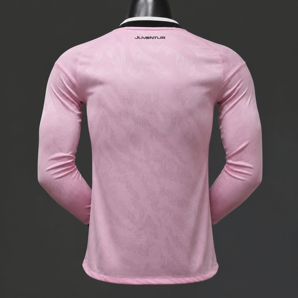 Camisola Manga Comprida Juventus FC 2026-27 Alternativa Rosa Versão Jogador