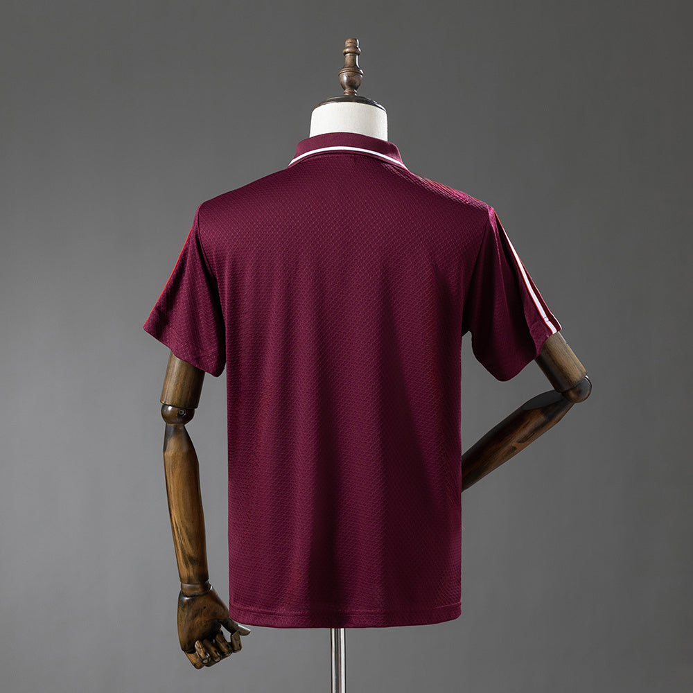 Polo FC Bayern Munique 2025-26 Vermelho Escuro