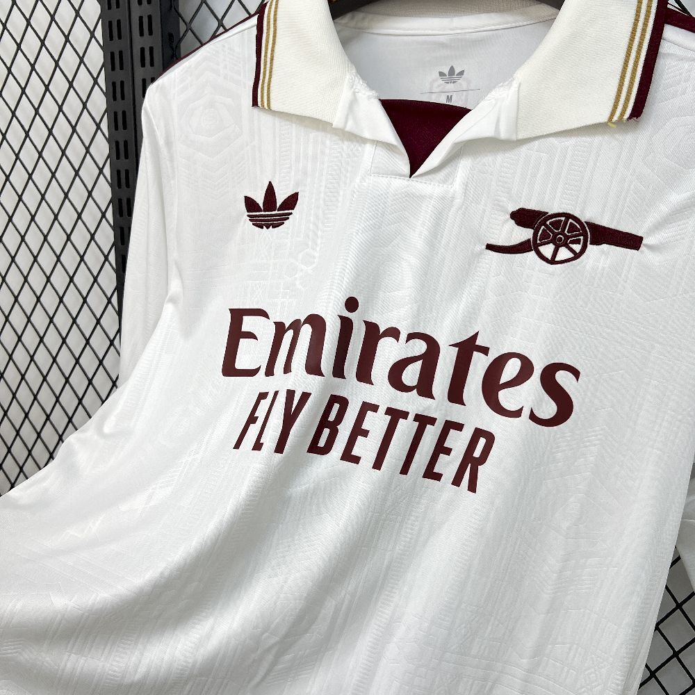 Camisola Manga Comprida ARS 2025-26 Alternativa Branca Versão Adepto