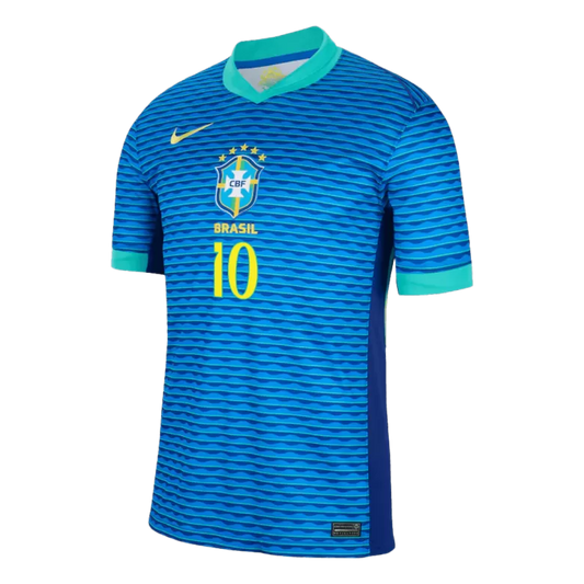 Camisola Brasil 2024 Alternativa Azul Versão Adepto RODRYGO #10