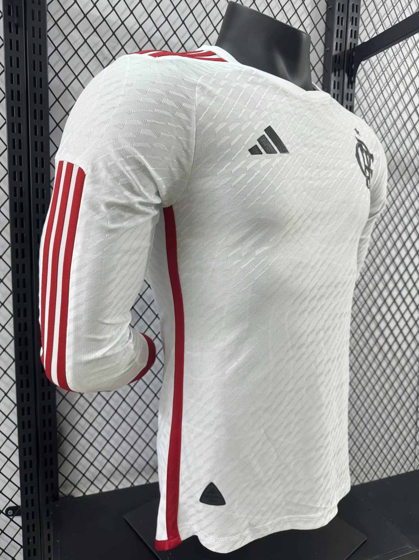 Camisola Manga Comprida Flamengo 2024-25 Alternativa Branca Versão Jogador