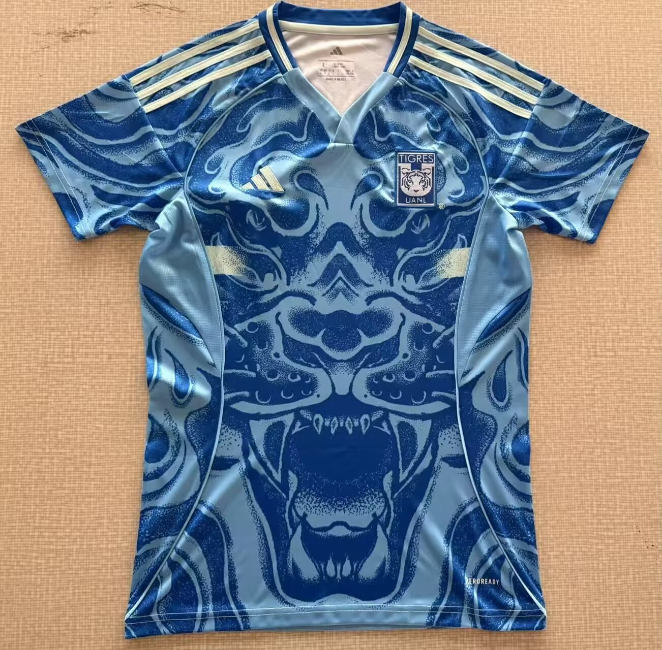 Camisola Tigres UANL 2025-26 Alternativa Azul Versão Mulher