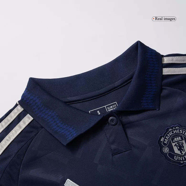 Camisola M-United 2024-25 Alternativa Azul Versão Mulher