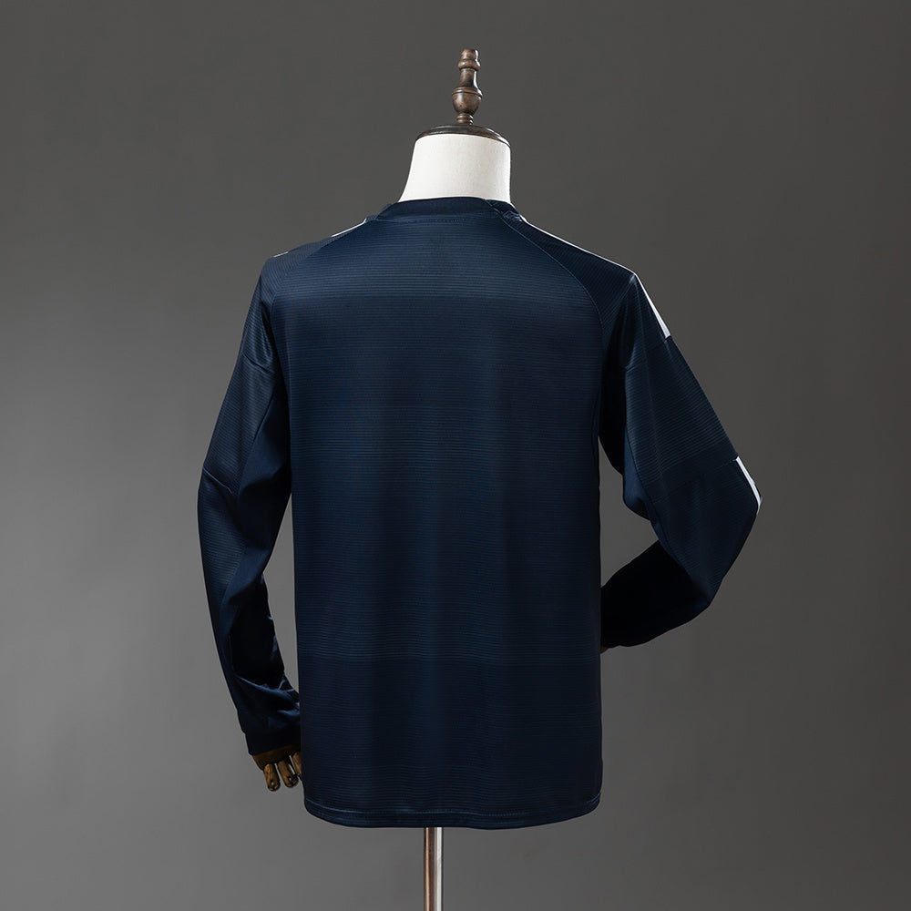 Camisola Manga Comprida Real Madrid CF 2025-26 Alternativa Azul Escura Versão Adepto