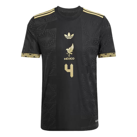 Camisola Mexico 2025 Edição Gold-Cup Versão Adepto E.ÁLVAREZ #4