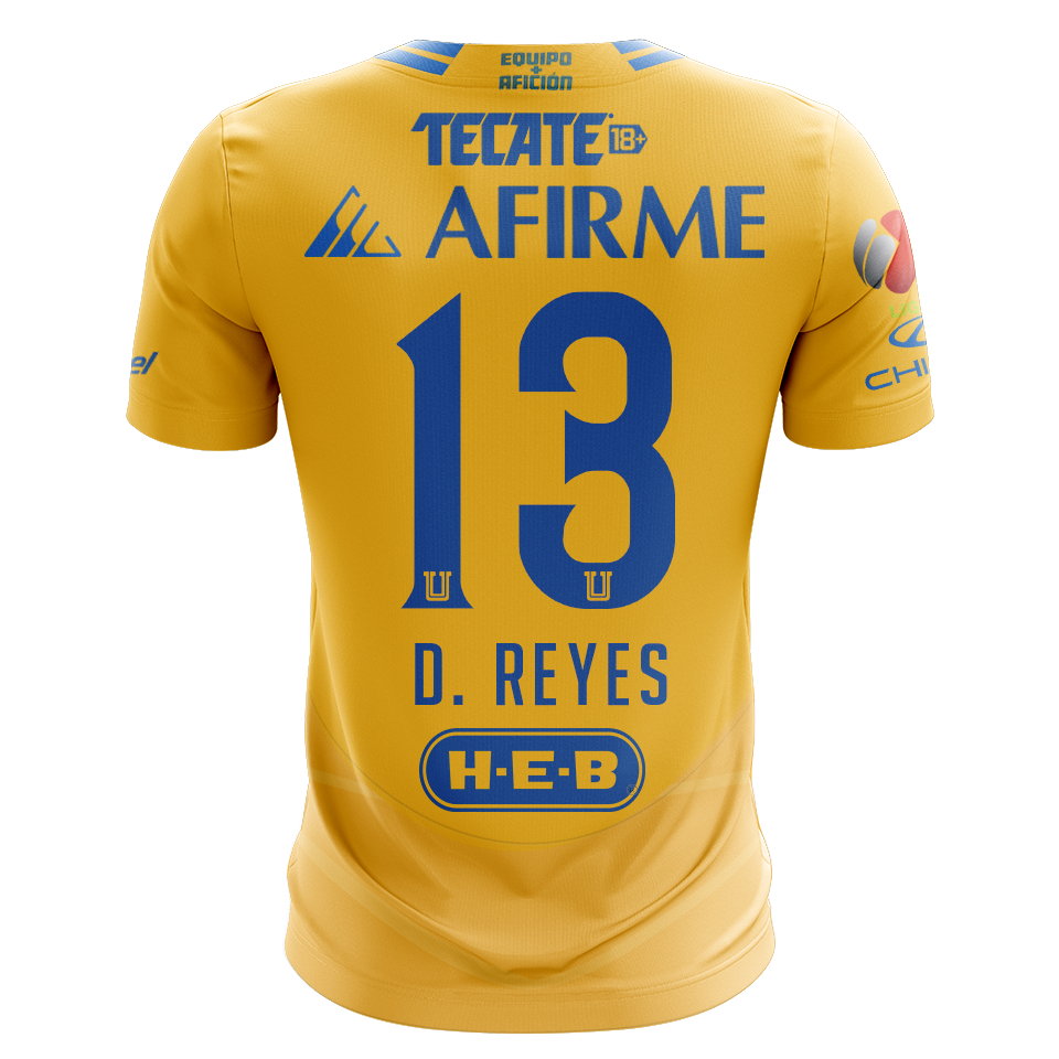 Camisola Tigres 2024-25 Principal Versão Adepto D. REYS #13