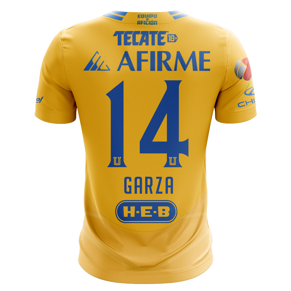 Camisola Tigres 2024-25 Principal Versão Adepto GARZA #14