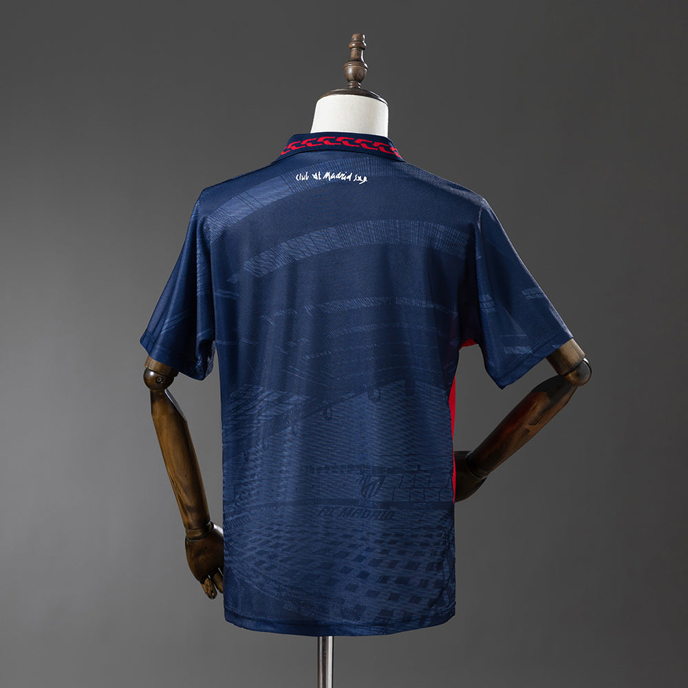 Camisola Atletico Madrid 1996-97 Alternativa Azul Versão Adepto