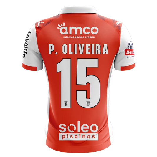 Camisola SC Braga 2025-26 Principal Versão Adepto P. OLIVEIRA #15