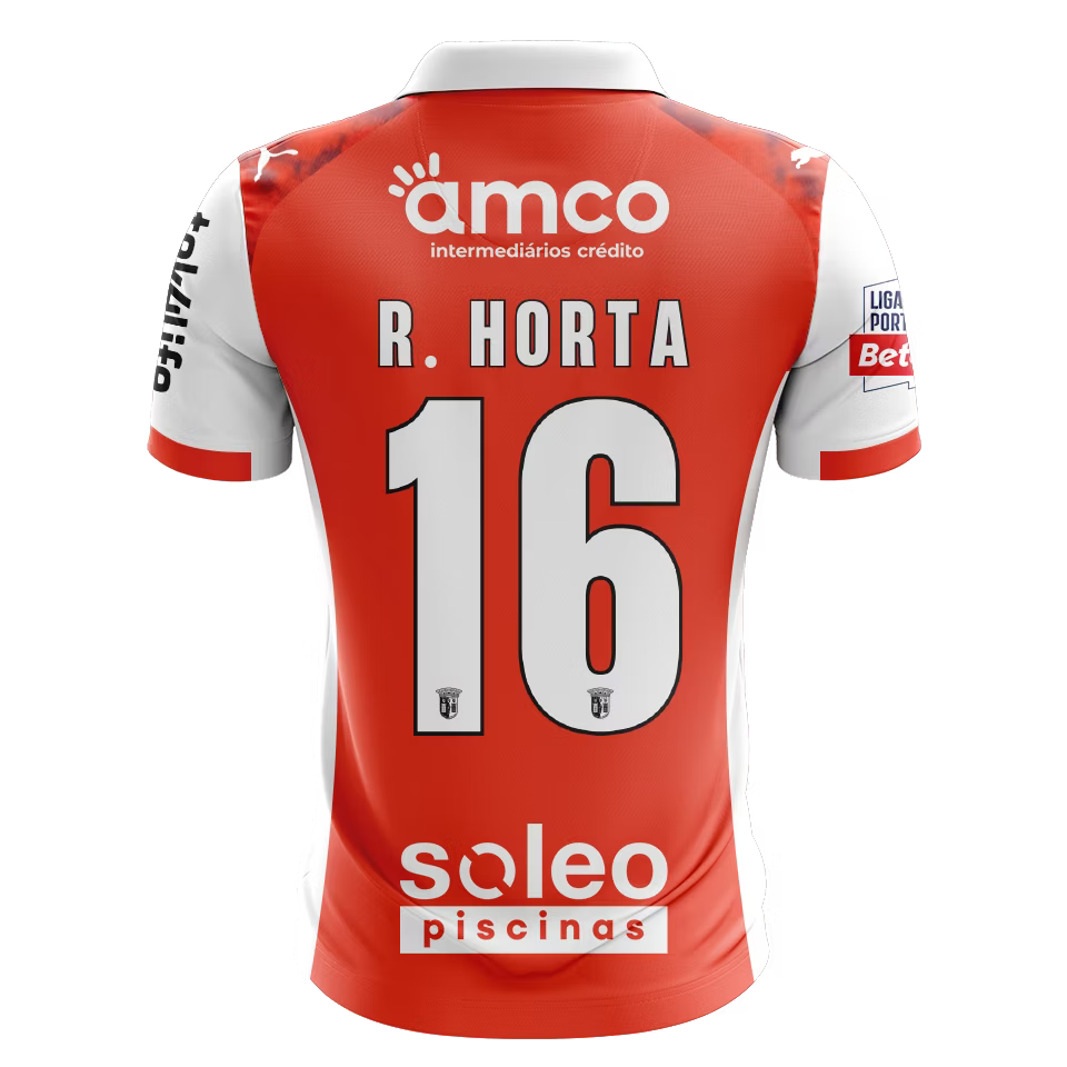 Camisola SC Braga 2025-26 Principal Versão Adepto R. HORTA #16