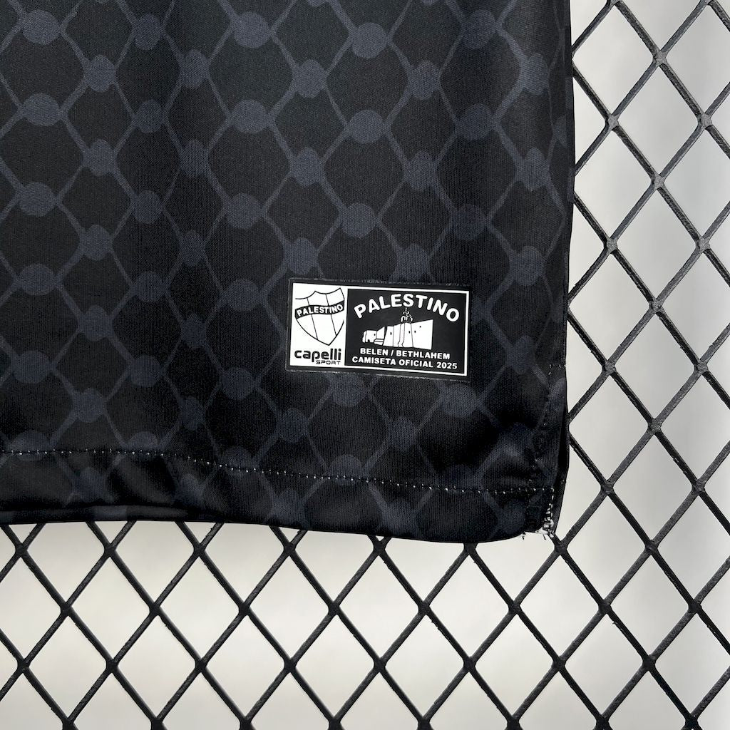 Camisola CD Palestino 2025-26 Alternativa Preta Versão Adepto