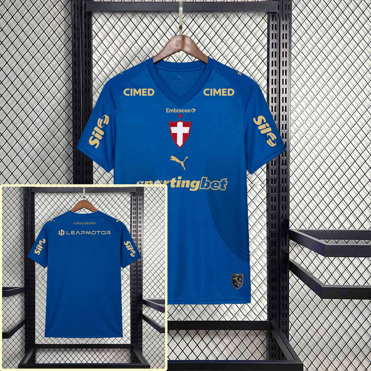 Camisola SE Palmeiras 2026-27 Alternativa Azul Versão Adepto Todos Patrocinadores