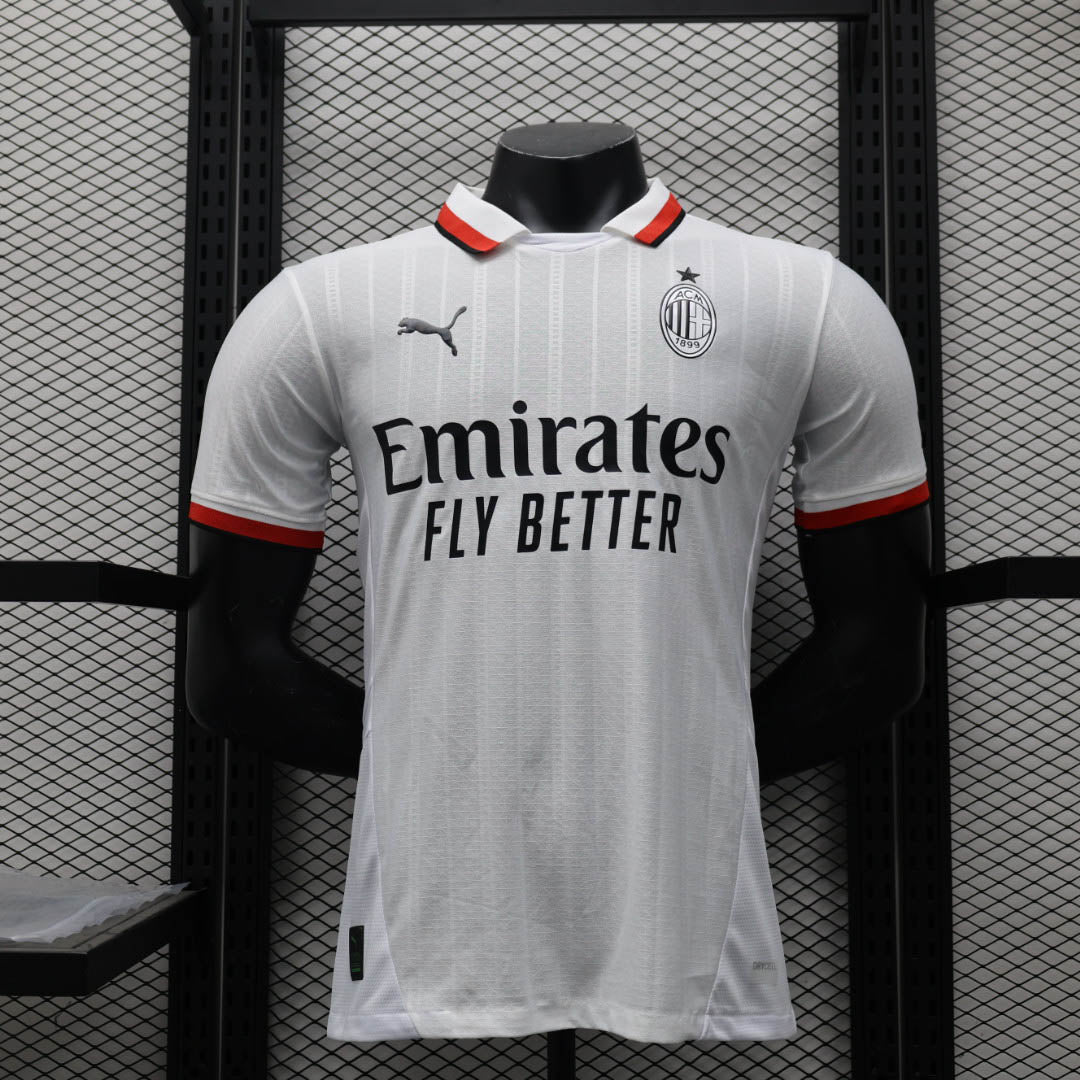 Camisola Ac Milan 2024-25 Alternativa Branca Versão Jogador