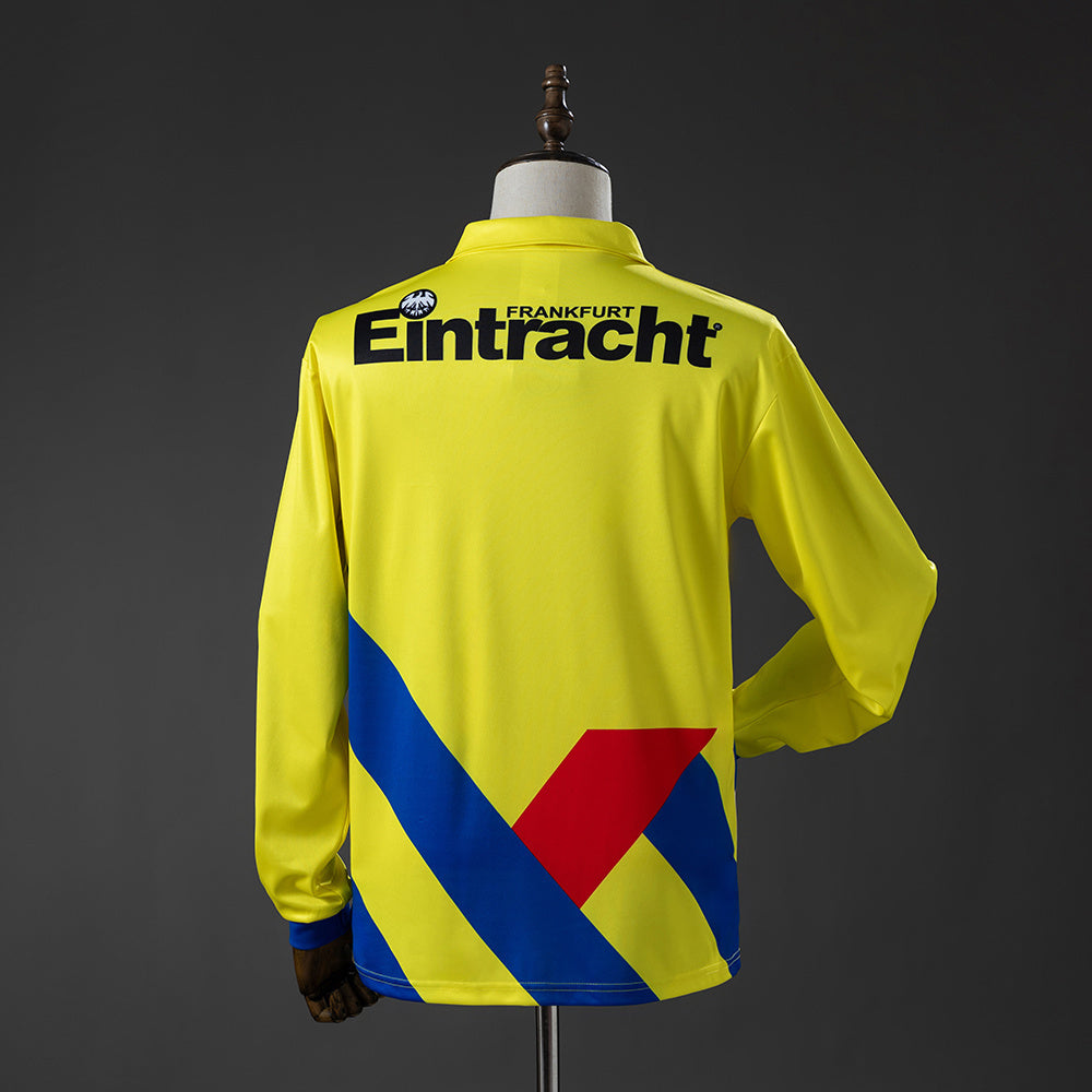 Camisola Manga Comprida SG Eintracht Frankfurt 1993-94 Alternativa Amarela Versão Adepto