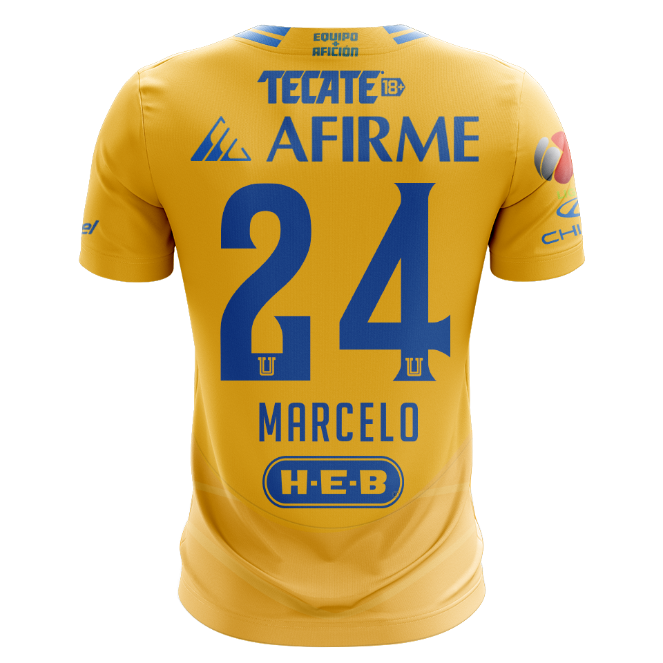 Camisola Tigres 2024-25 Principal Versão Adepto MARCELO #24