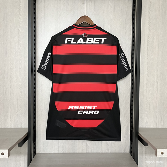 Camisola CR Flamengo 2025-26 Principal Versão Adepto Todos Patrocinadores