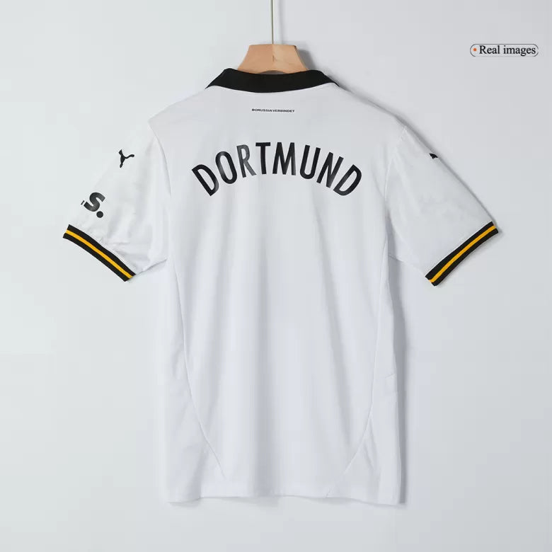 Camisola Borussia Dortmund 2024-25 Alternativa Branca Versão Adepto