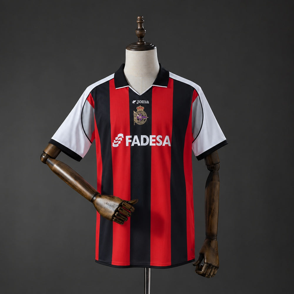 Camisola RC Deportivo de Corunha 2001-02 Alternativa Riscas Versão Adepto