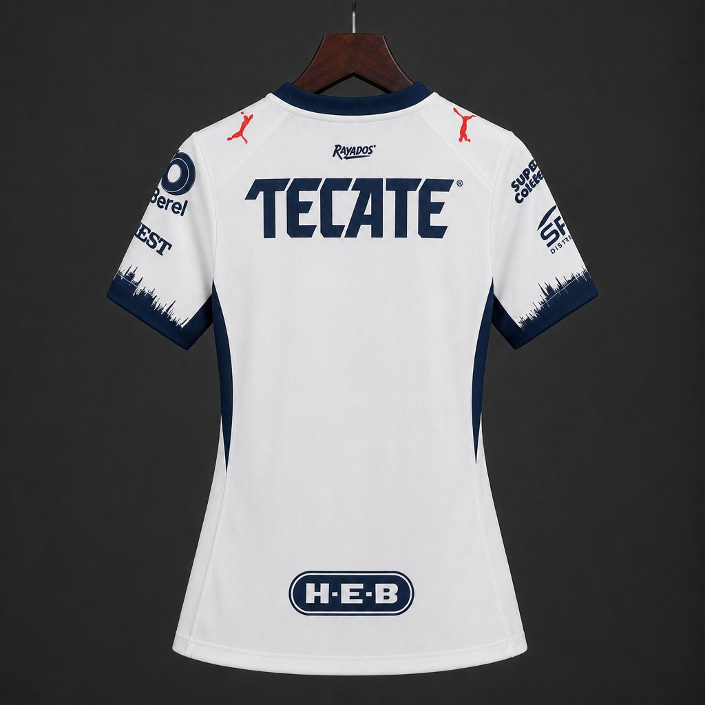 Camisola CF Monterrey 2026-27 Alternativa Branca Versão Mulher