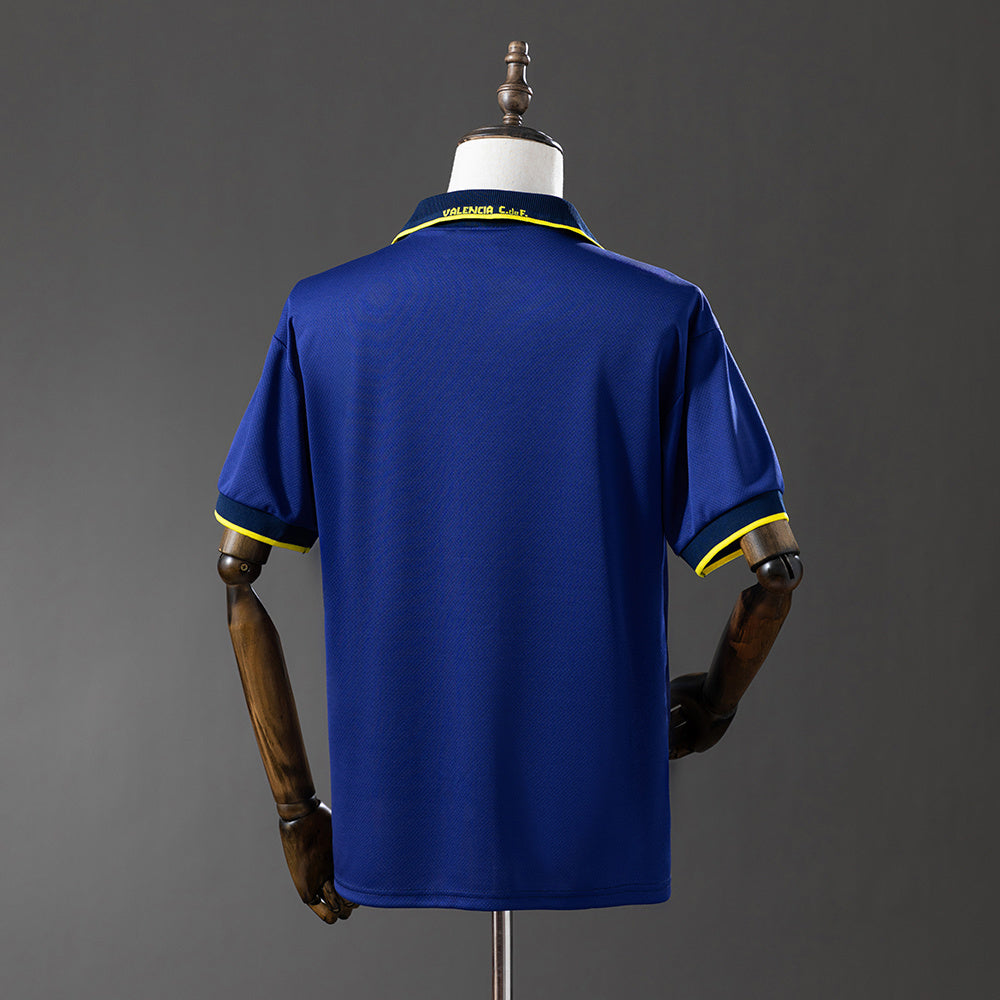 Camisola Valencia FC 1996-97 Alternativa Azul Versão Adepto