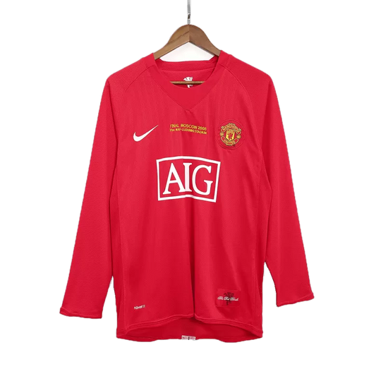 Camisola Manga Comprida M-United 2007-08 Principal Final UCL SCHOLES #18