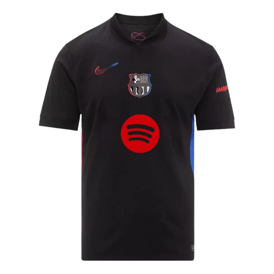 Camisola FC Barcelona 2024-25 Alternativa Preta UCL Versão Adepto RAPHINHA #11