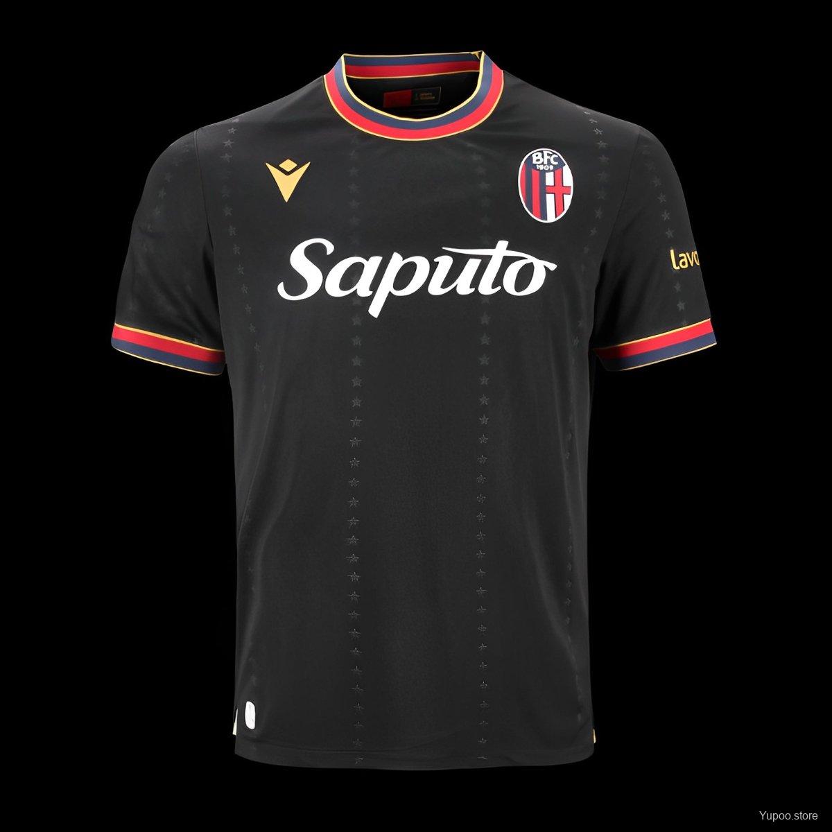 Camisola Bolonha 2024-25 Alternativa Preta Liga Europa Versão Adepto