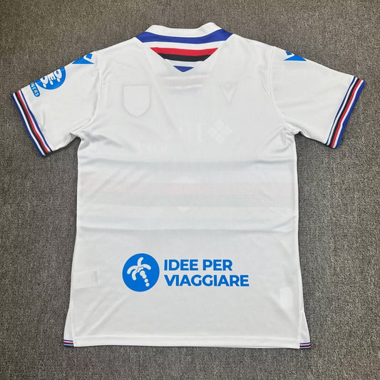 Camisola UC Sampdoria 2025-26 Alternativa Branca Versão Adepto
