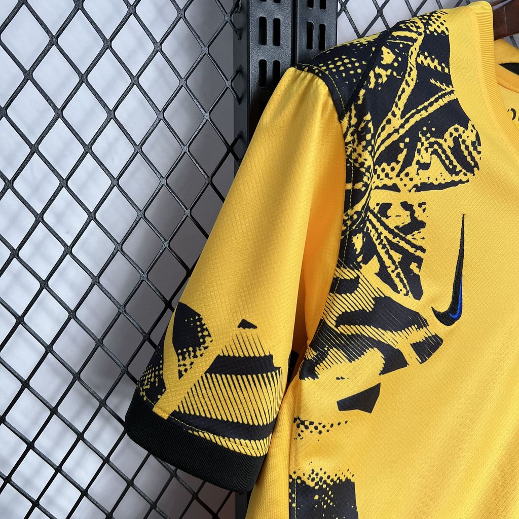 Camisola Inter Milão 2024-25 Alternativa Amarela Lisa Versão Adepto