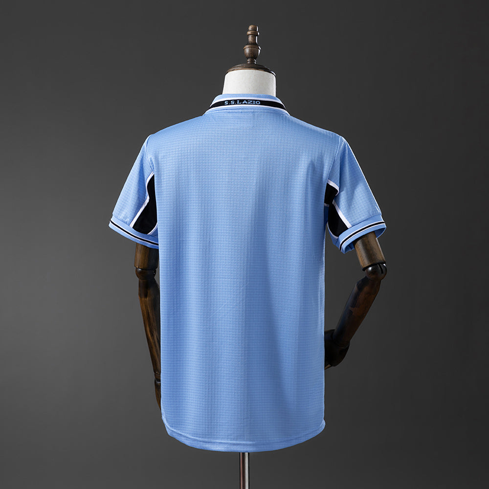 Camisola SS Lazio 1999-00 Alternativa Azul Versão Adepto