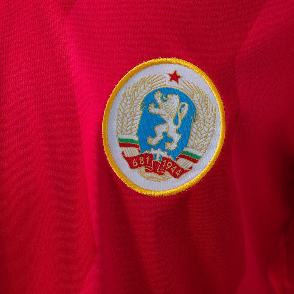 Camisola Bulgaria 1986 Alternativa Vermelha Versão Adepto
