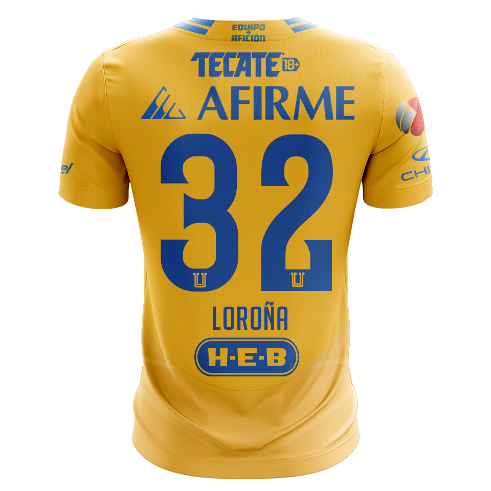Camisola Tigres 2024-25 Principal Versão Adepto LORONA #32