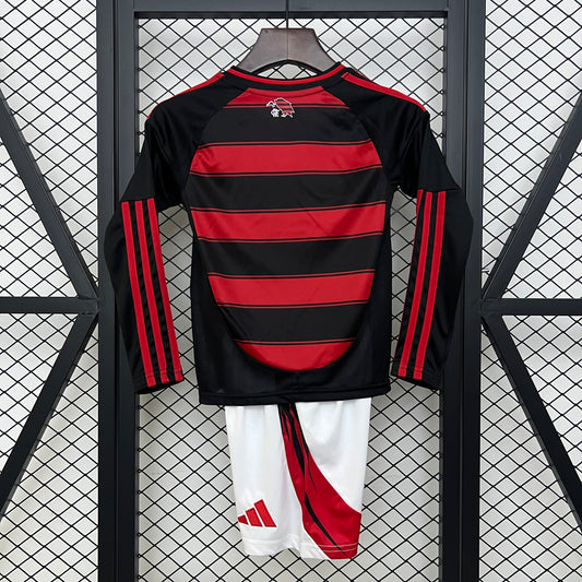 Kit Criança Manga Comprida CR Flamengo 2025-26 Principal