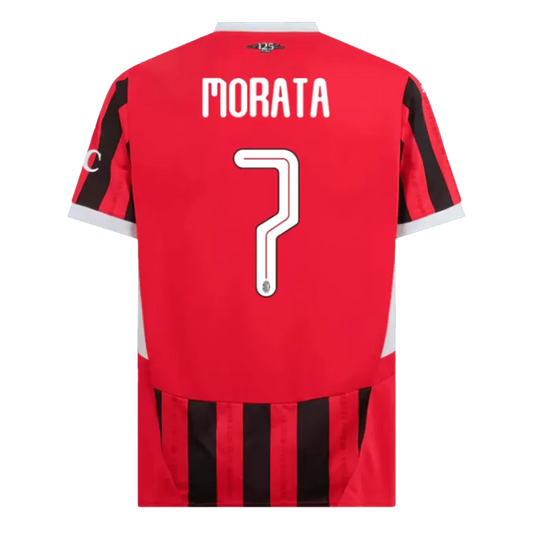Camisola Ac Milan 2024-25 Principal UCL Versão Adepto MORATA #7