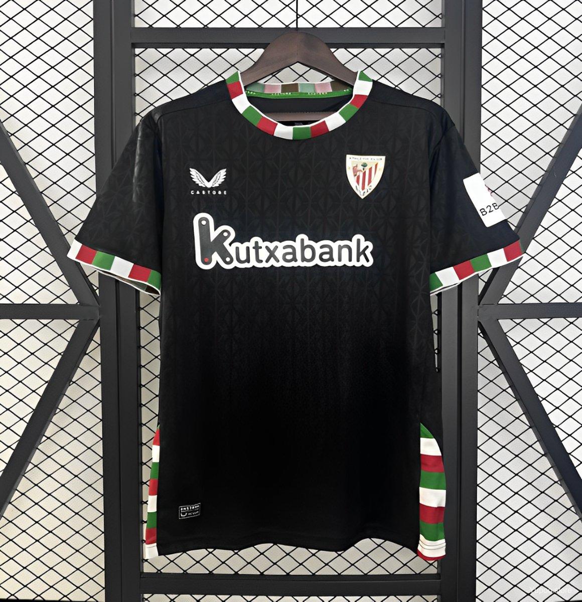 Camisola Athletic Club Bilbao 2024-25 Alternativa Preta Versão Adepto