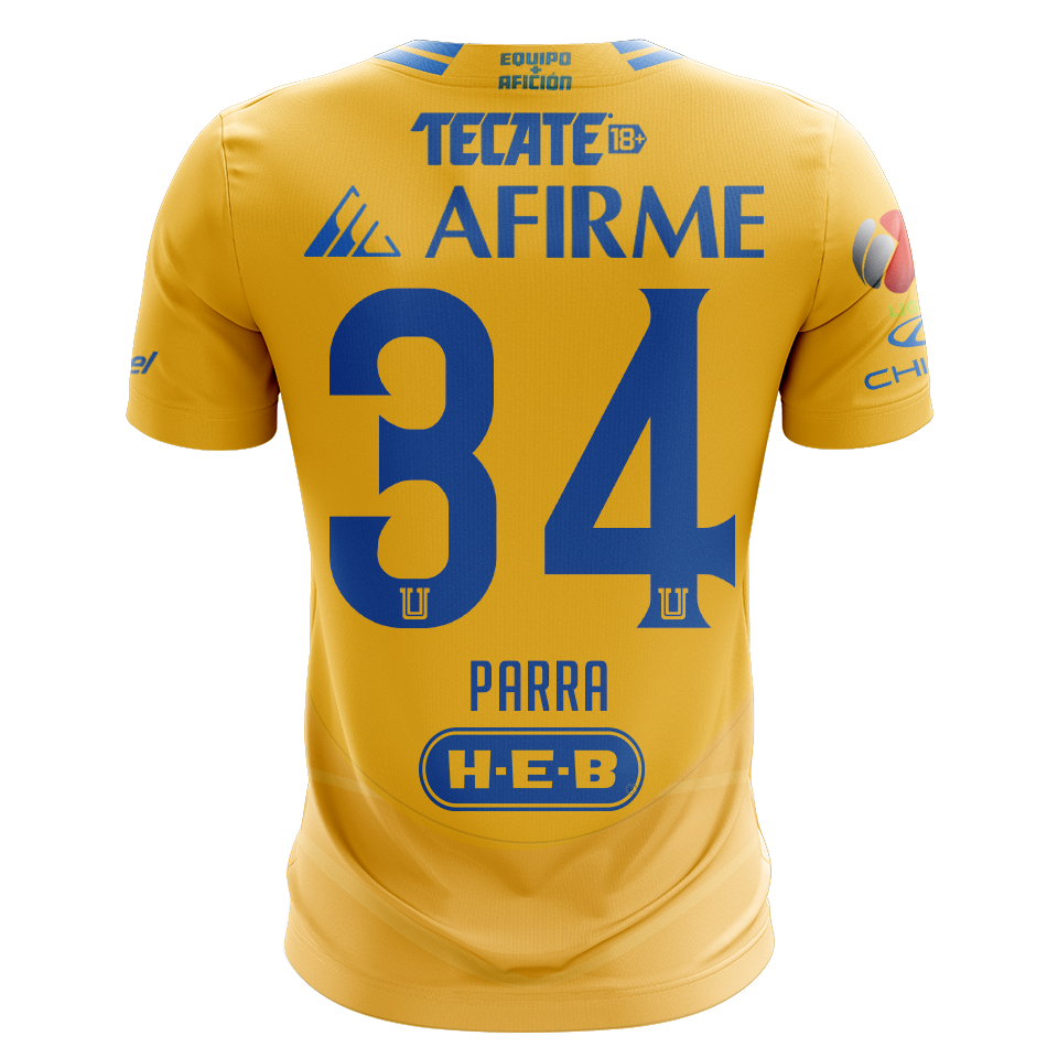 Camisola Tigres 2024-25 Principal Versão Adepto PARRA #34