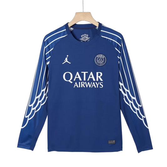 Camisola Manga Comprida FC Paris Saint-Germain 2024-25 Alternativa Azul UCL Versão Adepto N. MENDES #25