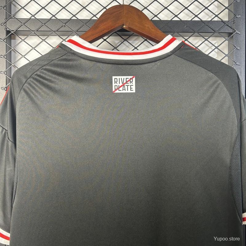 Camisola CA River Plate 2025-26 Alternativa Riscas Lisa Versão Adepto