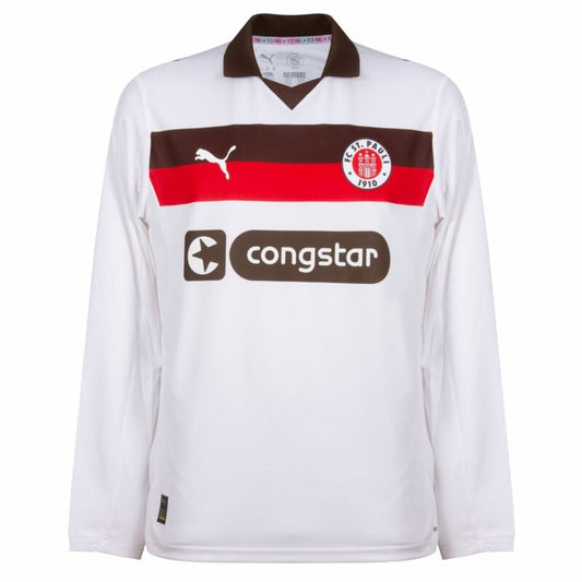 Camisola Manga Comprida FC St. Pauli 2025-26 Alternativa Branca Versão Adepto IRVINE #7
